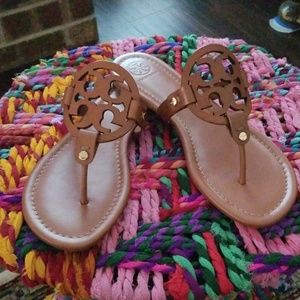 Tory Burch Miller flip flop vintage vachetta (W9)